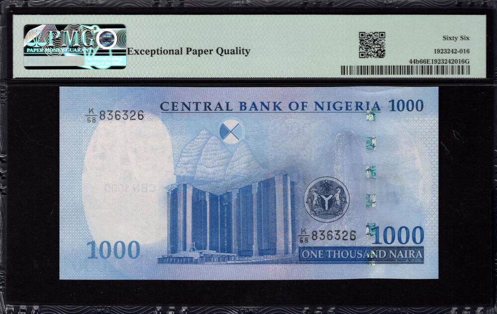 Nigeria - 1.000 Naira 2023 - Pick # 44b - PMG 66 EPQ