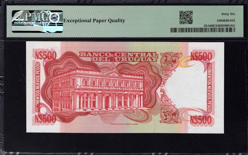 Uruguay - 500 Nuevos Pesos 1991 - Pick # 63A - PMG 66 EPQ