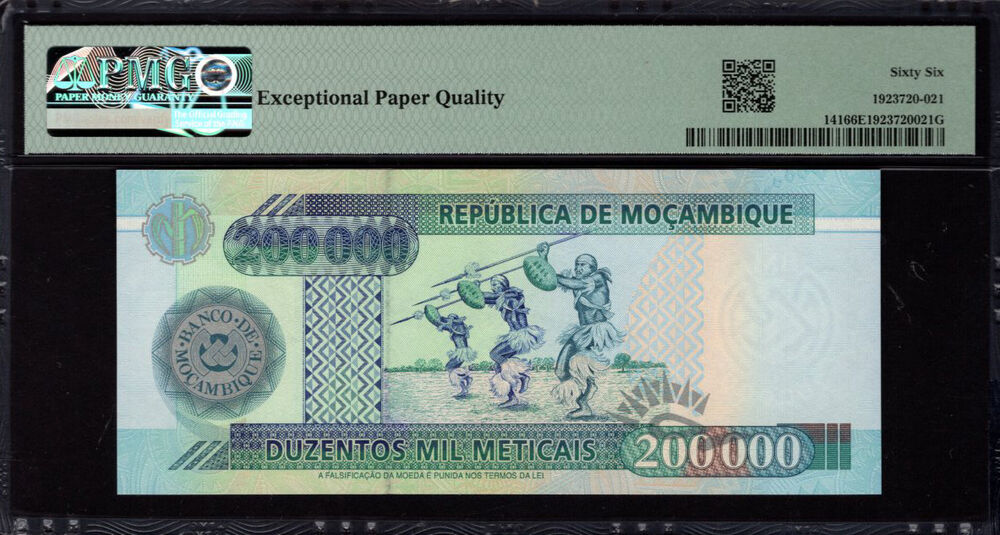 Mozambique - 200.000 Meticais 2003 - Pick # 141 - PMG 66 EPQ