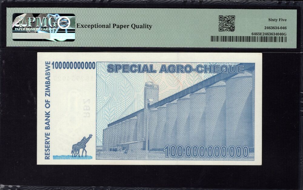 Zimbabwe - 100 Billion Dollars 2008 - Pick # 64 - PMG 65 EPQ