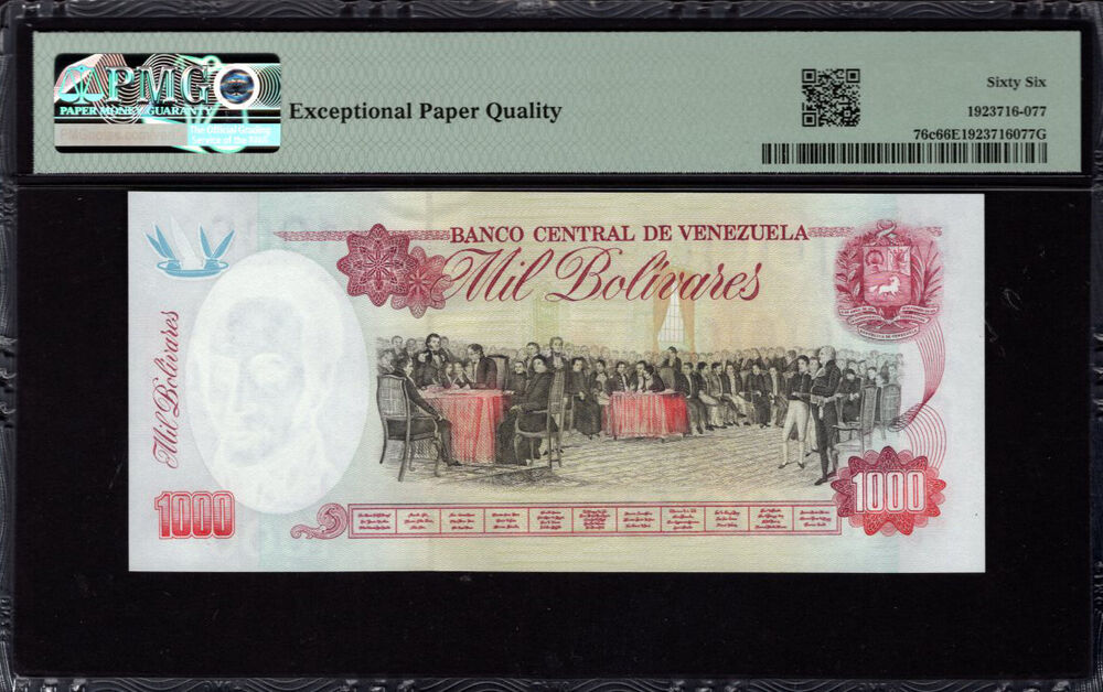 Venezuela - 1.000 Bolivares 1998 - Pick # 76c - PMG 66 EPQ