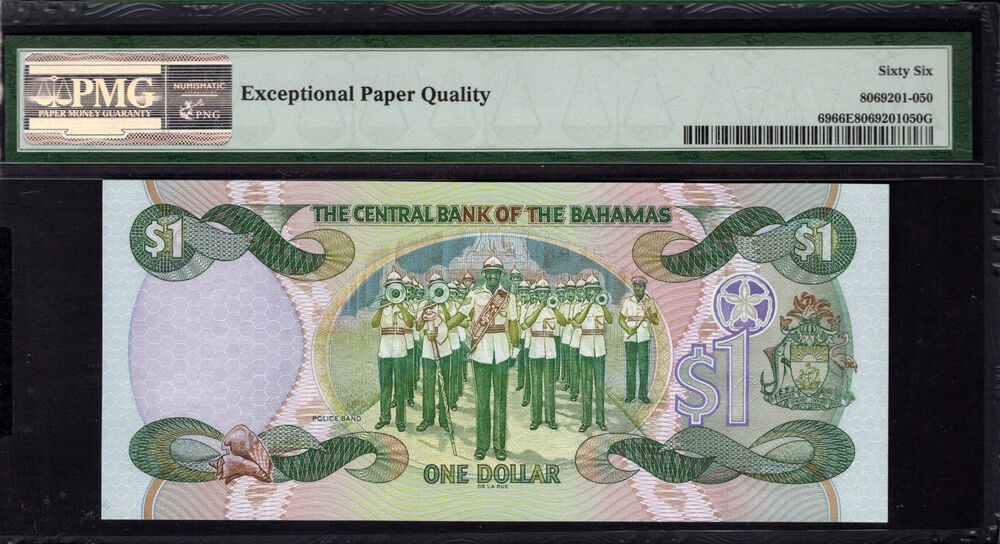Bahamas - 1 Dollar 2001 - Pick # 69 - PMG 66 EPQ