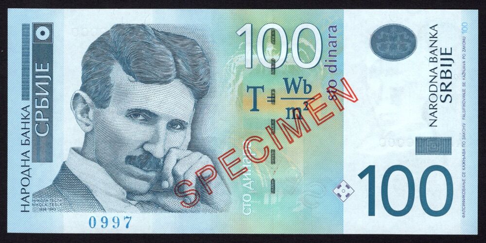 Serbia - 100 Dinara 2006 - Pick # 49s - Specimen - UNC