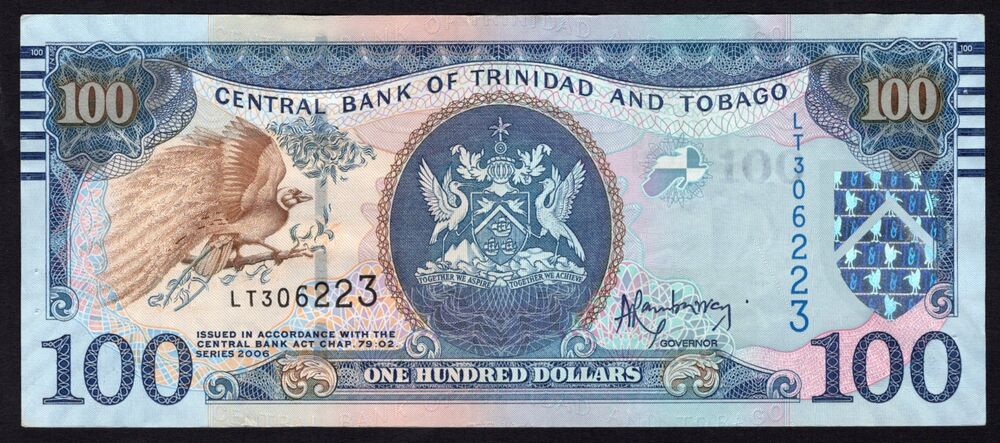 Trinidad and Tobago - 100 Dollars 2006 - Pick # 51b - VF