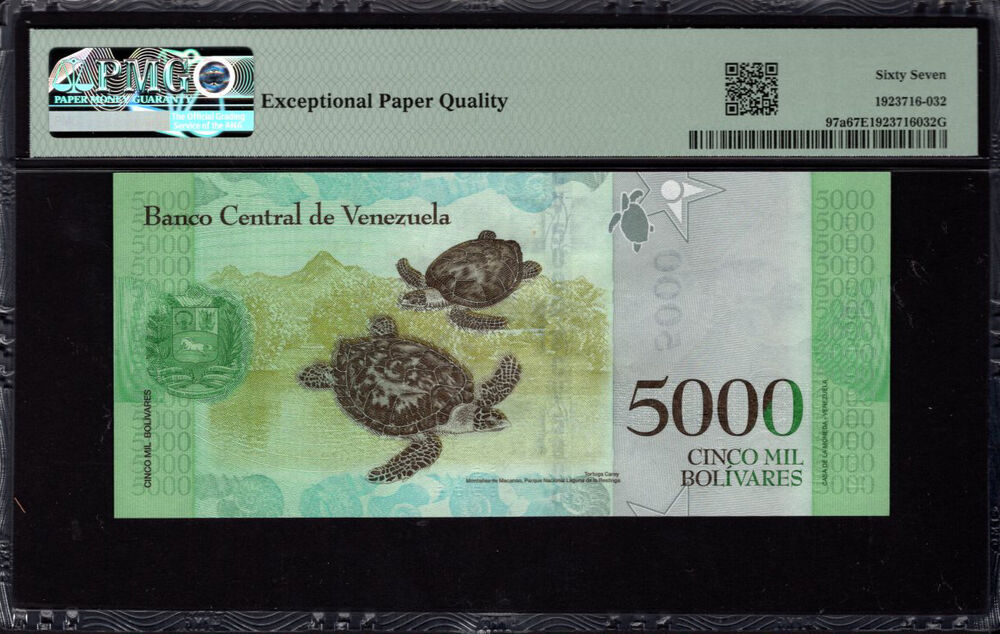 Venezuela - 5.000 Bolívares 2016 - Pick # 97a - PMG 67 EPQ