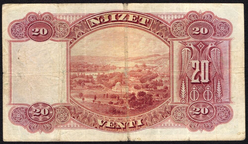 Albania - 20 Franga 1926 - Pick # 3 - aFine