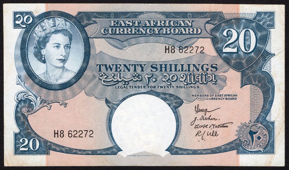East Africa - 20 Shillings 1958/1960 - Pick # 39 - VF