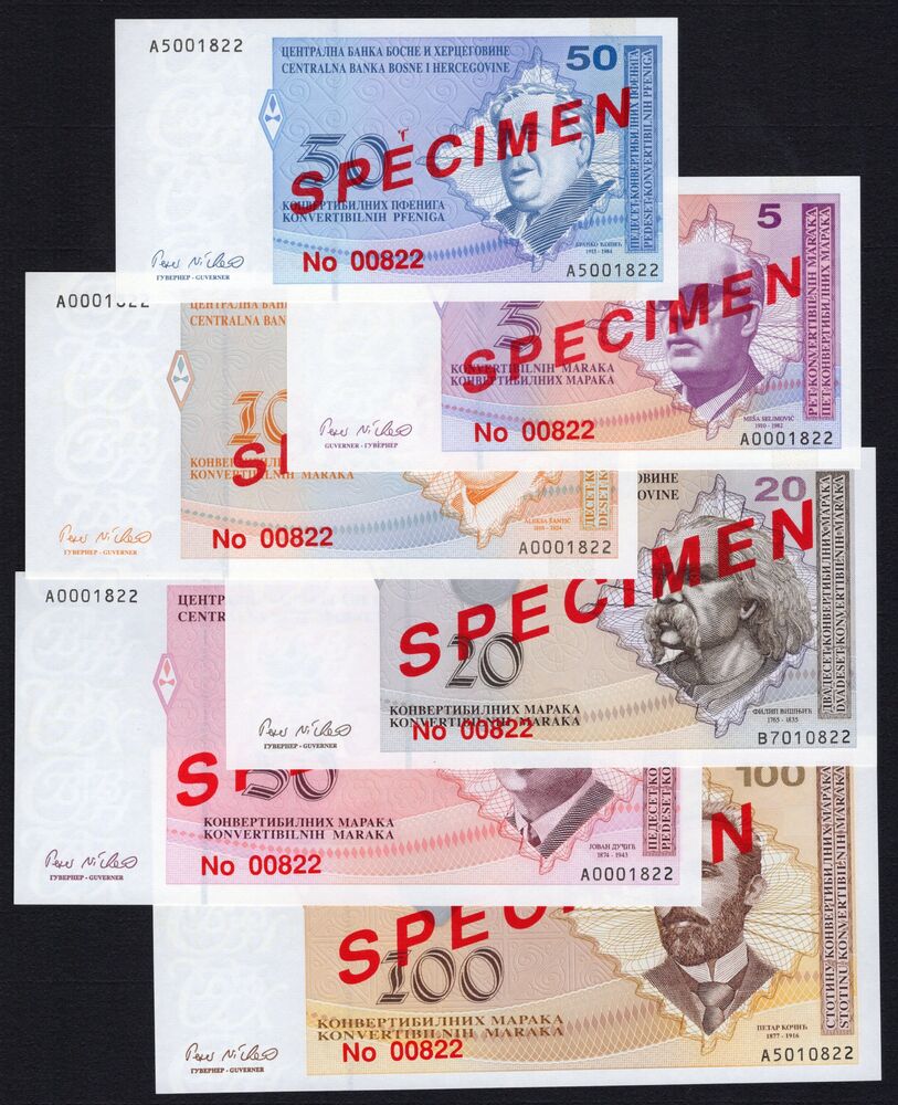 Bosnia and Herzegovina - Group of 6 Specimens - UNC