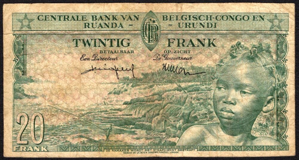 Belgian Congo - 20 Francs 1957 - Pick # 31 - VG