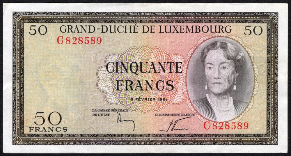 Luxembourg - 50 Francs 1961 - Pick # 51 - VF