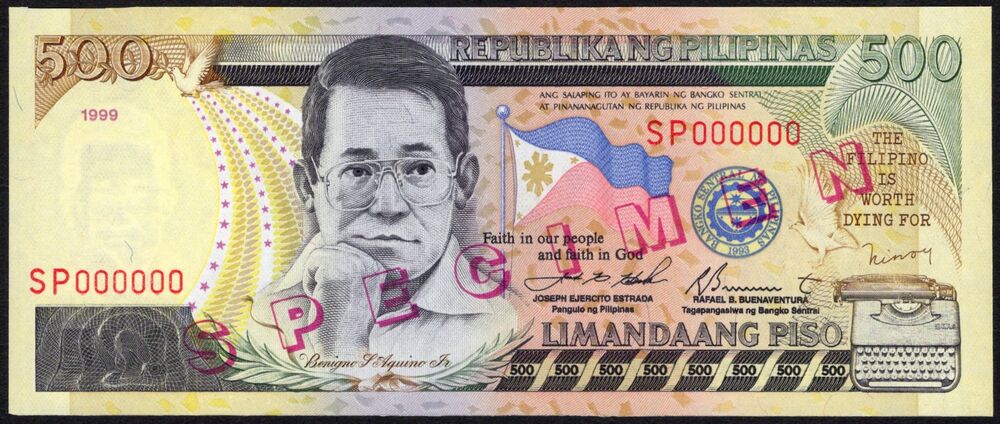 Philippines - 500 Piso 1999 - Pick # 185cs - Specimen - UNC