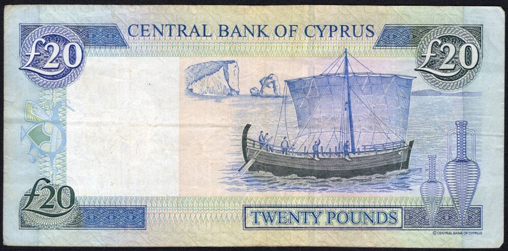 Cyprus - 20 Pounds 2001 - Pick # 63b - F/VF