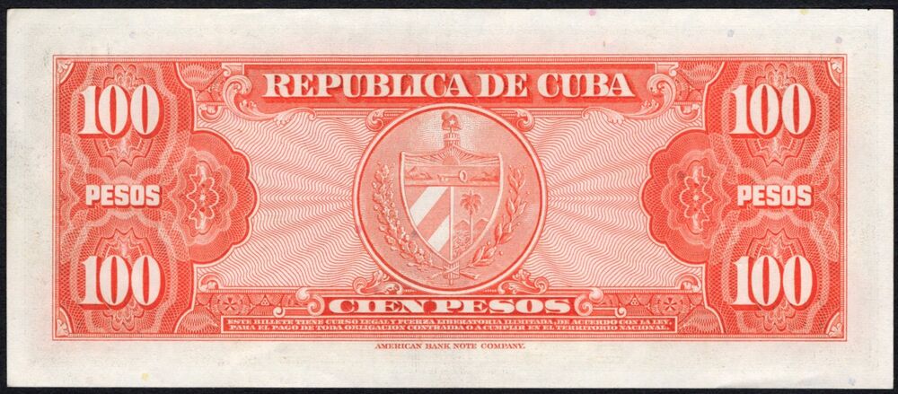 Cuba - 100 Pesos 1959 - Pick # 93 - AU