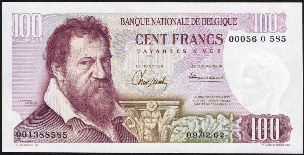 Belgium - 100 Francs 1962 - Pick # 134 - UNC-