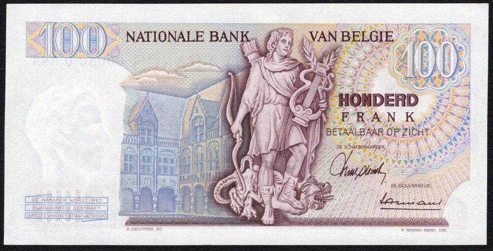 Belgium - 100 Francs 1962 - Pick # 134 - UNC-
