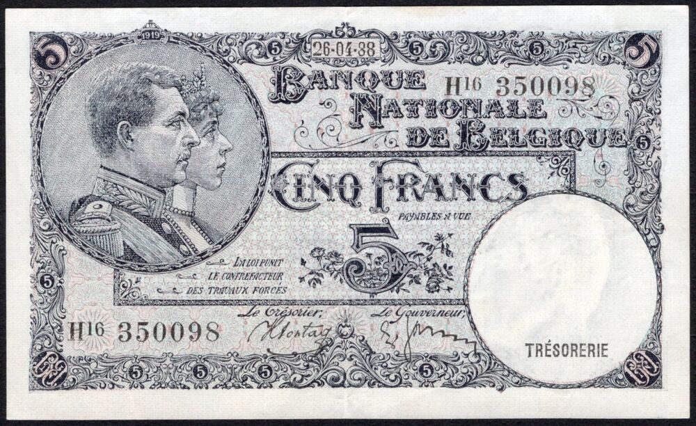 Belgium - 5 Francs 1988/38 - Pick # 108x - XF