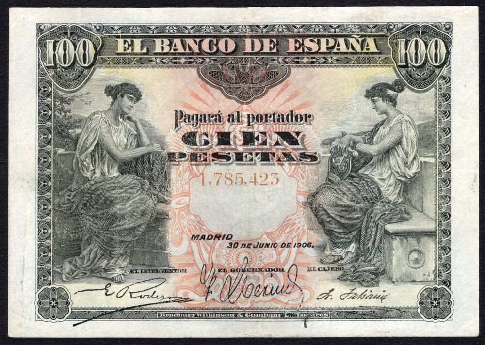 Spain - 100 Pesetas 1906 - Pick # 63 - Fine