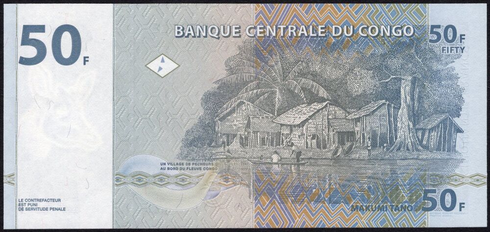 Congo DR - 50 Francs 1997 - Pick # 89 - UNC