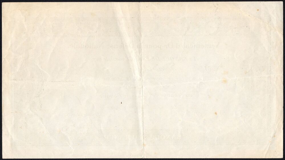 France - Banque de France Gold Coupon WWI - Pick # NL - VF