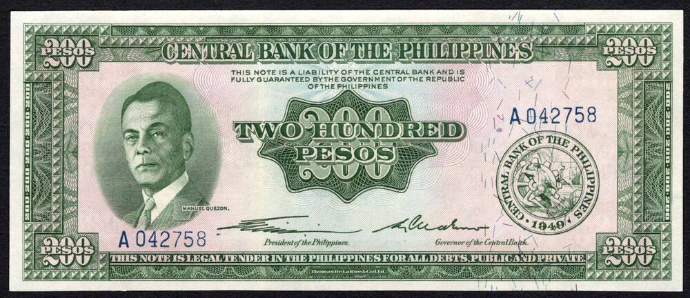 Philippines - 200 Pesos 1949 - Pick # 140 - UNC