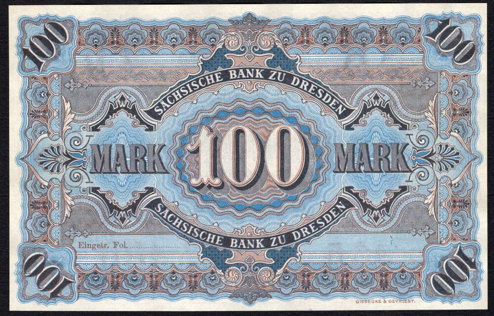 Germany - Sachsen, 100 Mark 1911 - Pick # S952b - UNC