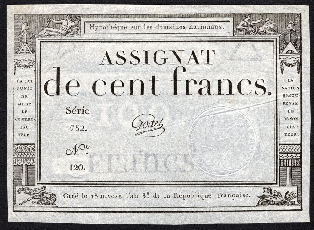 France - 100 Francs 1795 - Pick # A78 - XF