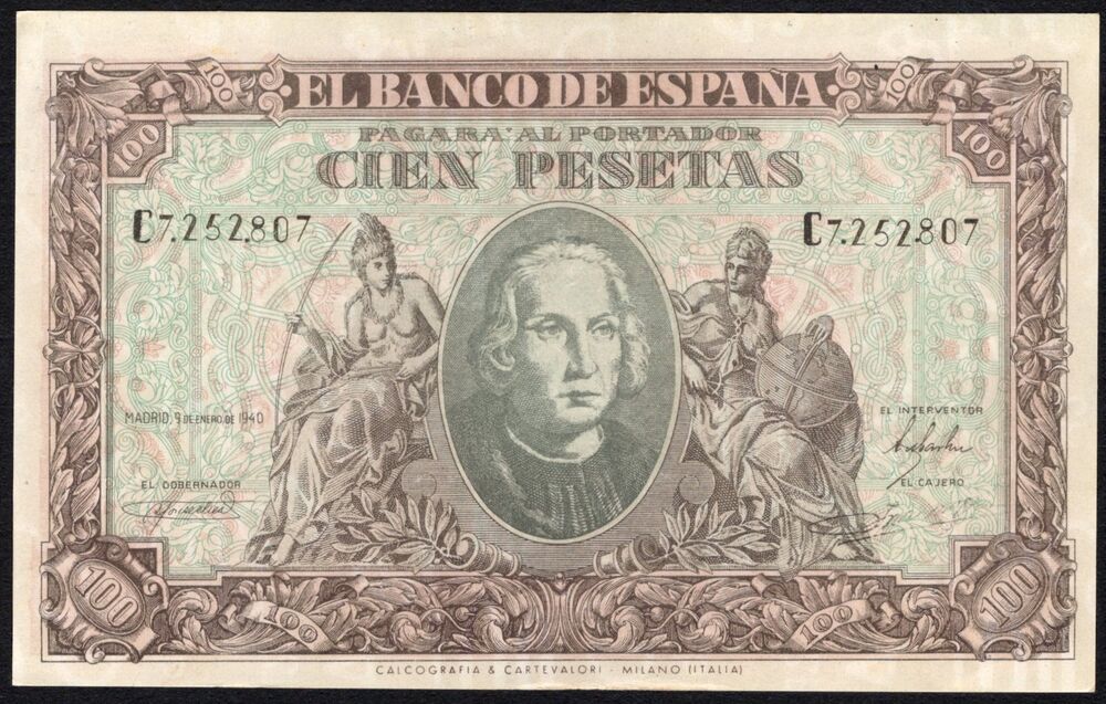 Spain - 100 Pesetas 1940 - Pick # 118 - Forgery - AU