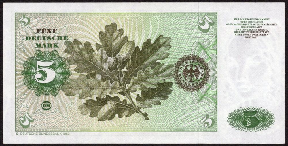 Germany - 5 Deutsche Mark 1980 - Pick # 30b - AU