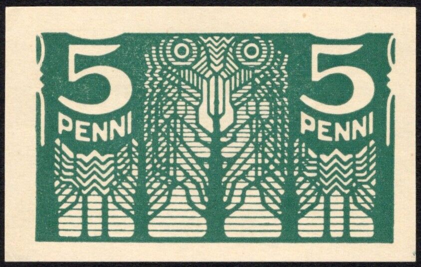 Estonia - 5 Penni 1919 - Pick # 39 - UNC-