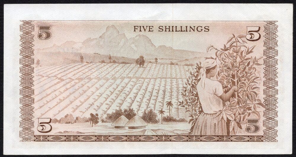 Kenya - 5 Shillings 1969 - Pick # 6a - AU