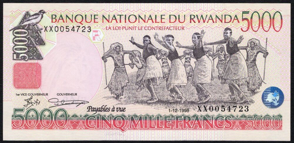 Rwanda - 5000 Francs 1998 - Pick # 28* - Replacement - UNC