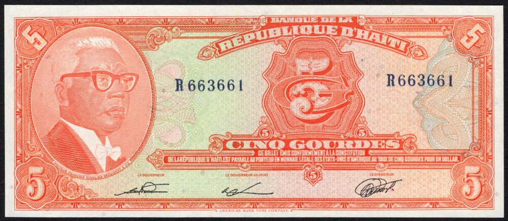 Haiti - 5 Gourdes 1979 - Pick # 232 - UNC