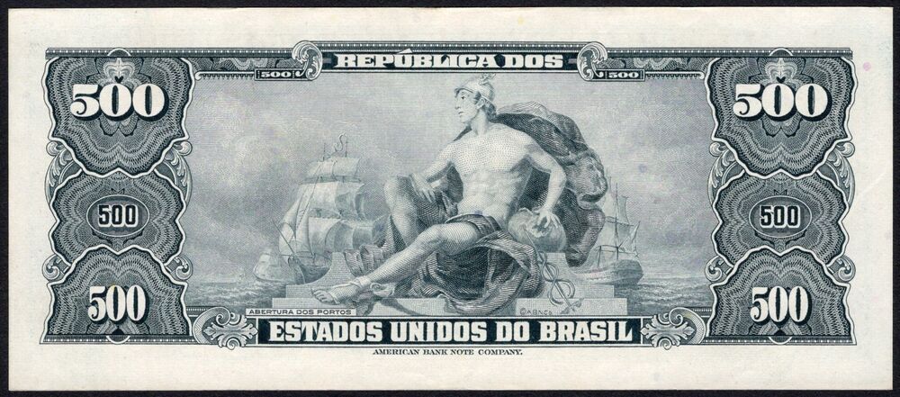 Brazil - 500 Cruzeiros 1961/1962 - Pick # 172b - XF