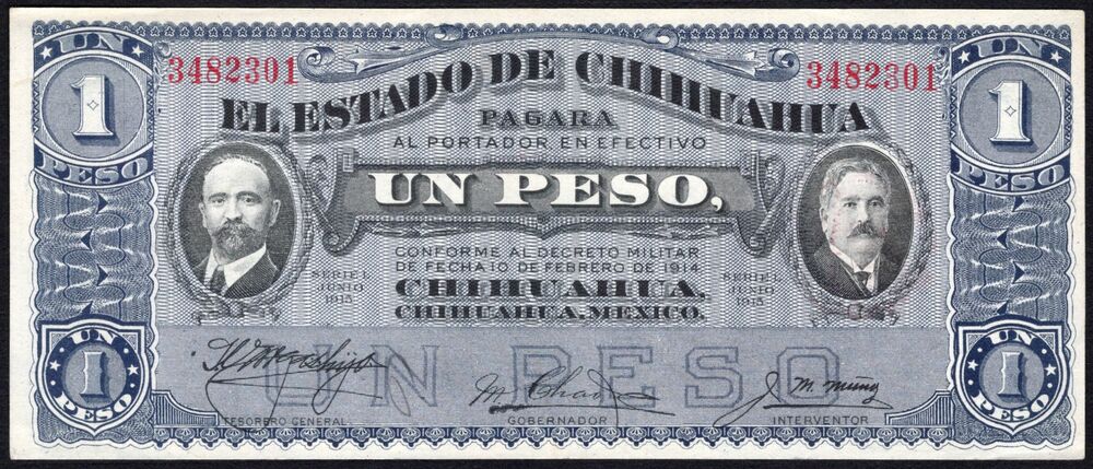 Mexico - 1 Peso 1915 - Pick # S530 - UNC-
