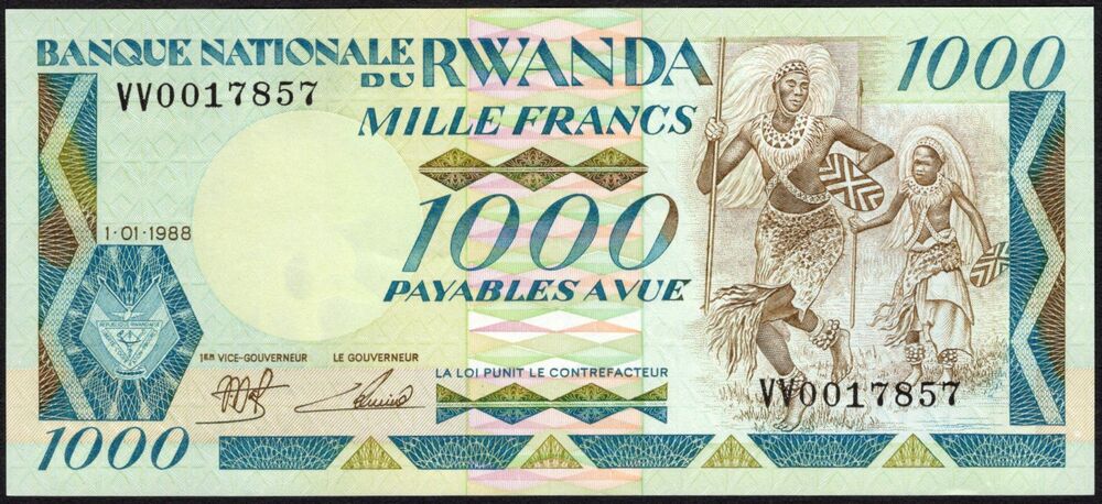Rwanda - 1000 Francs 1988 - Pick # 21* - Replacement - UNC