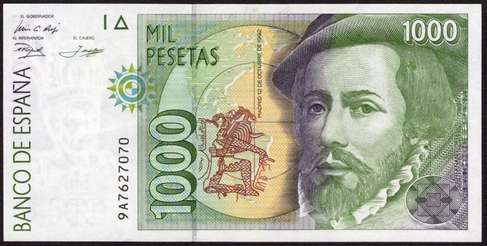 Spain - 1000 Pesetas 1992 - Pick # 163* - Replacement - AU