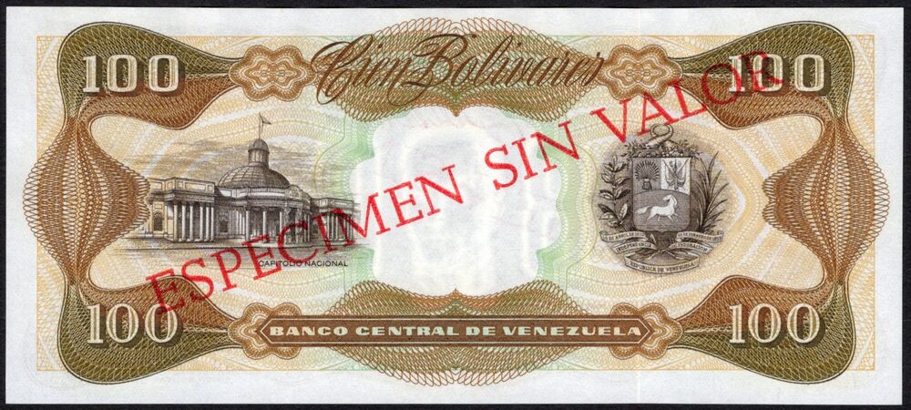 Venezuela - 100 Bolivares 1976 - Pick # 55cs - Specimen - UNC
