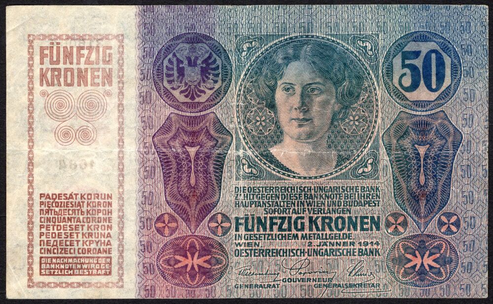 Hungary - 50 Korona 1914/1920 - Pick # 25 - VF