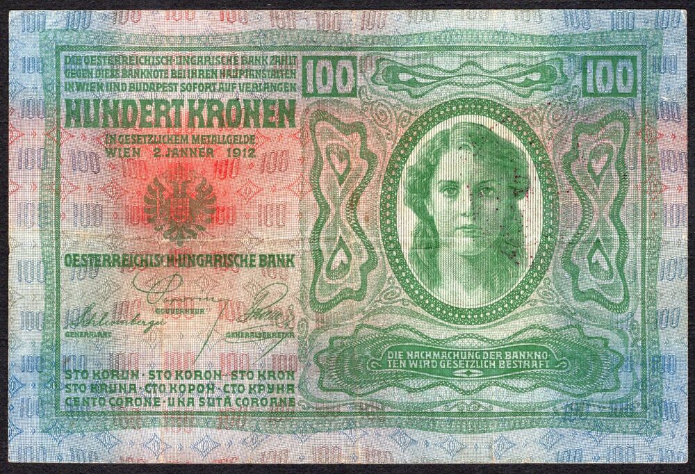 Hungary - 100 Kronen 1912/1920 - Pick # 27 - VF