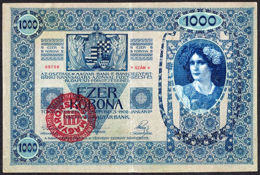 Austria - 1000 Kronen 1902/1920 - Pick # 31 - VF