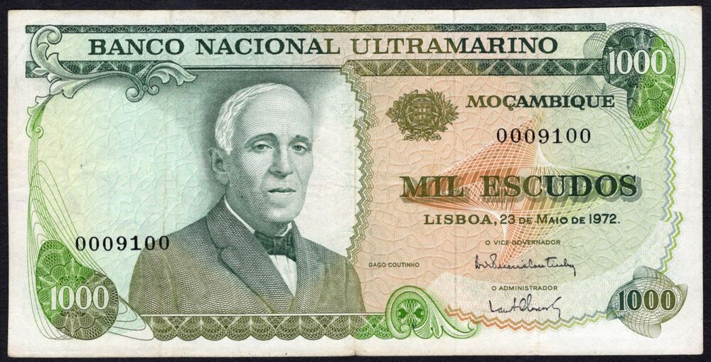 Mozambique - 1000 Escudos 1972 - Pick # 115 -VF