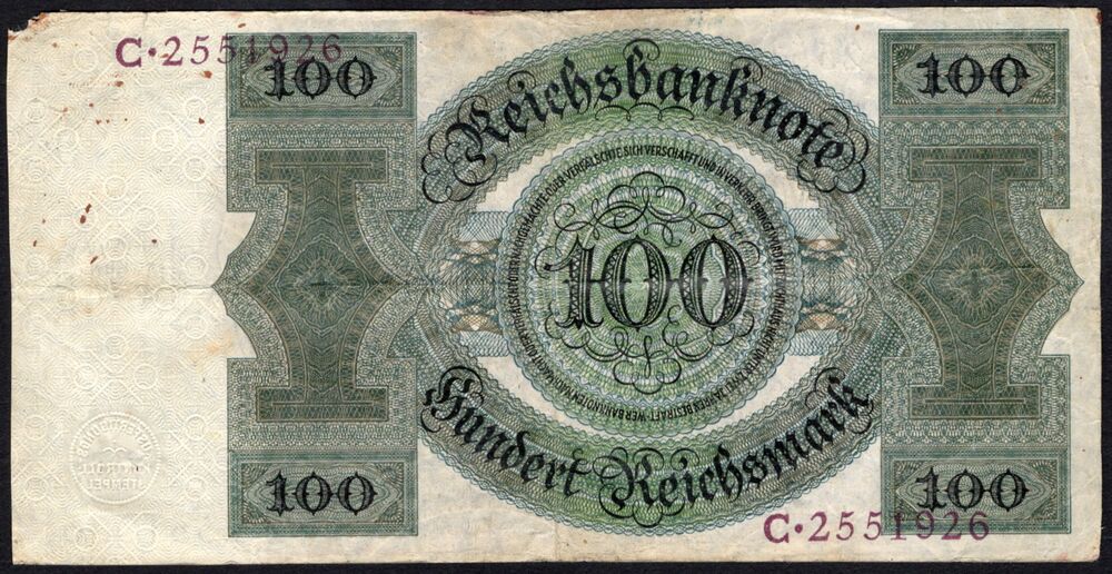 Germany - 100 Reichsmark 1924 - Pick # 178 - Fine