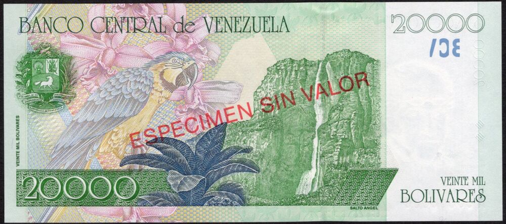 Venezuela - 20.000 Bolivares 1998 - Pick # 82s - Specimen - UNC