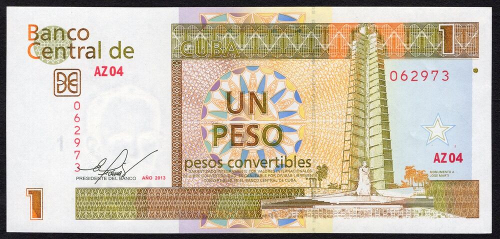 Cuba - 1 Peso Convertible 2013 - Pick # FX46* - Replacement - UNC
