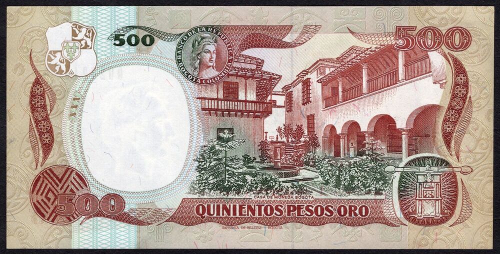 Colombia - 500 Pesos Oro 1990 - Pick # 431* - Replacement - UNC-