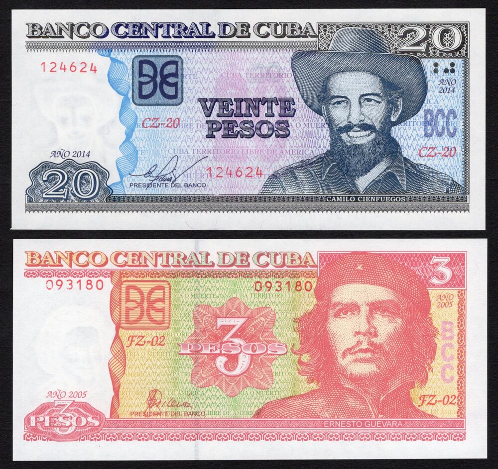 Cuba - 3 & 20 Pesos 2005/14 - Pick # 122* & 127* - Replacement - UNC