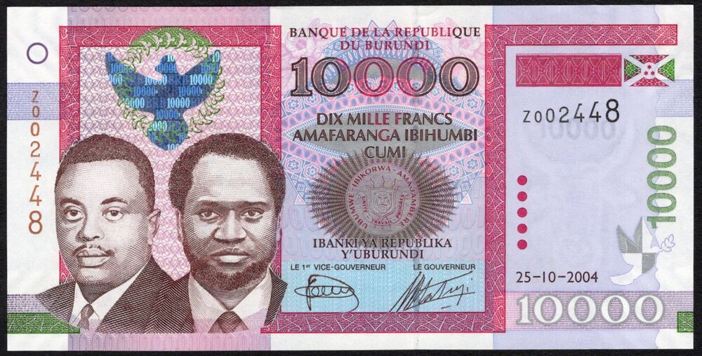Burundi - 10.000 Francs 2004 - Pick # 43a* - Replacement - UNC
