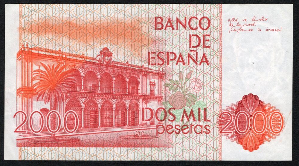 Spain - 2000 Pesetas 1980 - Pick # 159 - VF (ph)