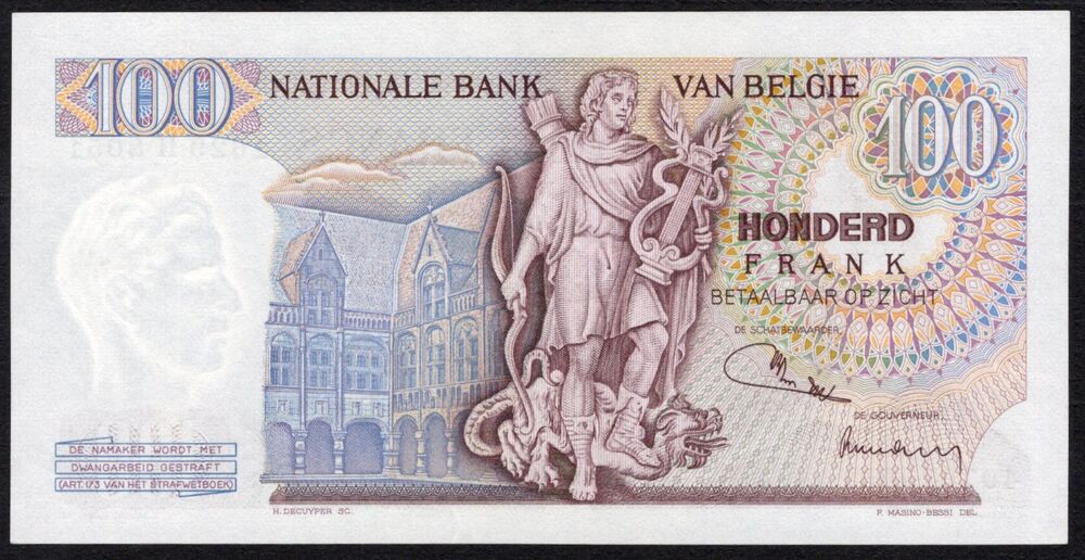 Belgium - 100 Francs 1971 - Pick # 134 - AU