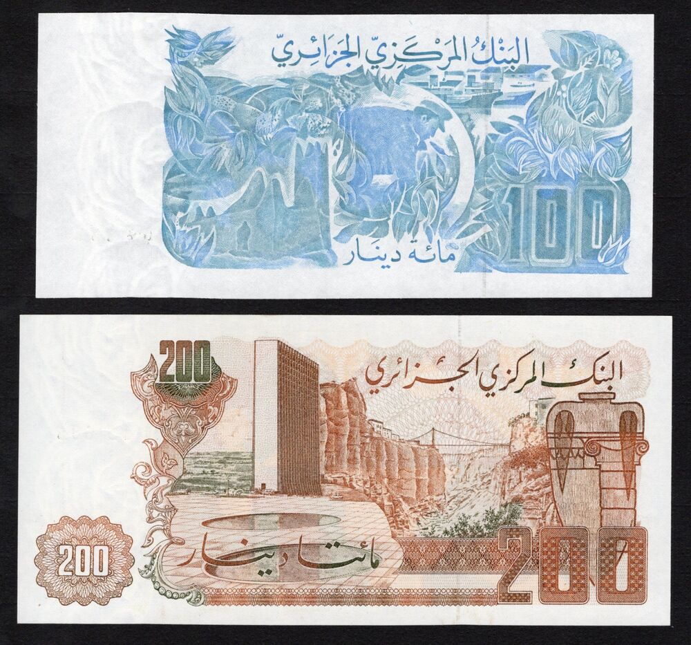 Algeria - 100 & 200 Dinars 1982/83 - Pick # 134 & 135 - UNC